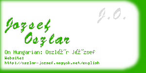 jozsef oszlar business card